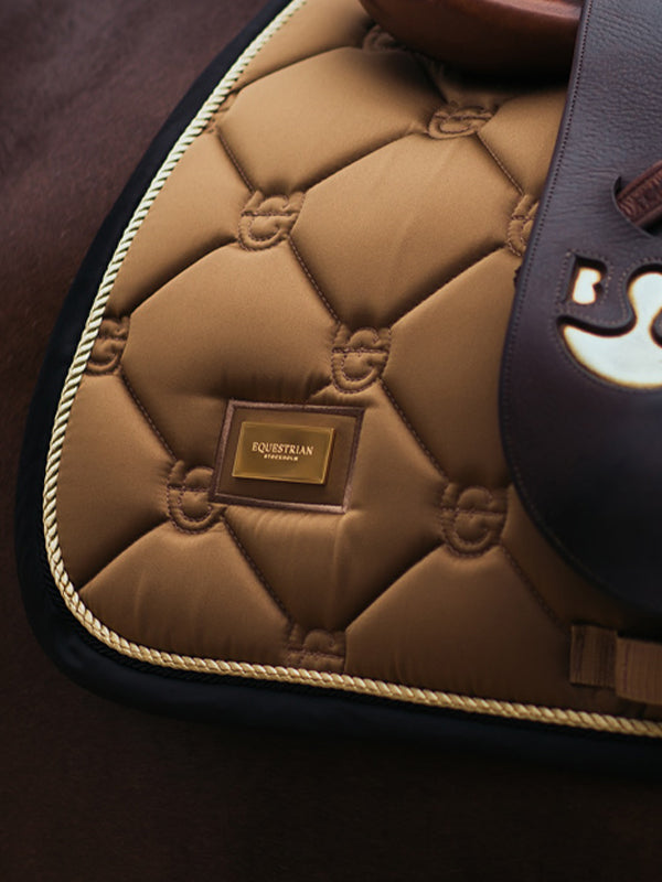Dressage Saddle Pad Golden Brass Cob