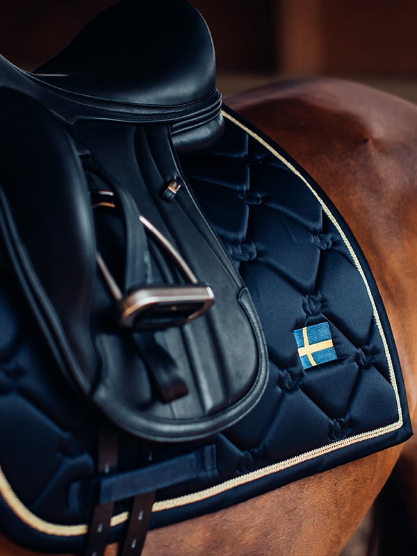 Dressage Saddle Pad Sweden Nation Navy Full