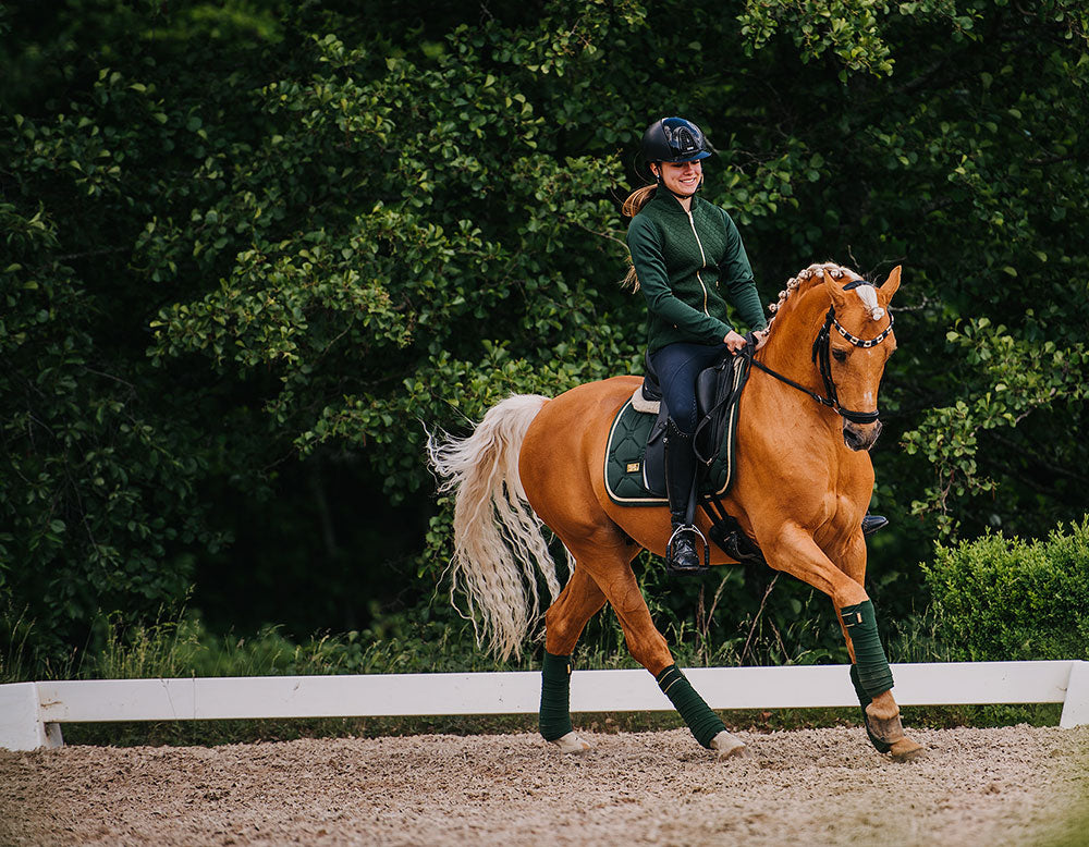 Dressage Saddle Pad Forest Green Cob