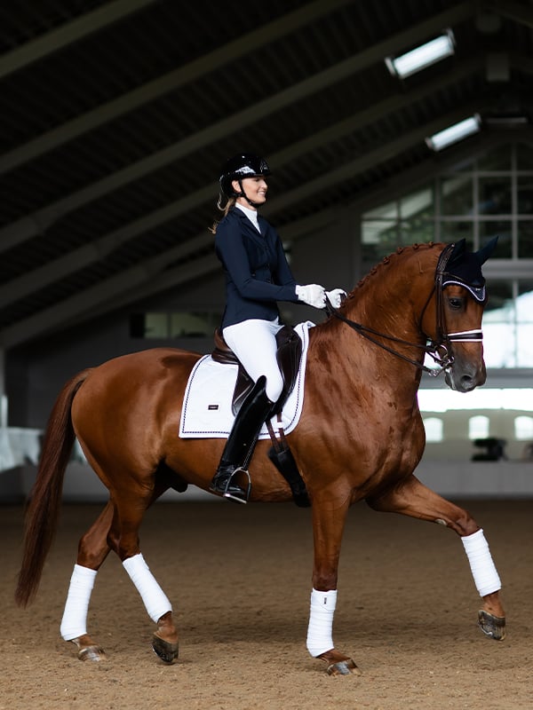 Dressage Saddle Pad White Perfection Full