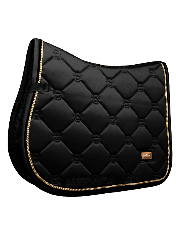 Jump Saddle Pad Black Gold Full vue 1