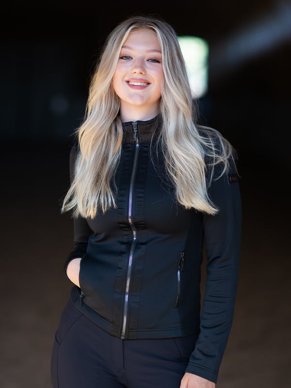 Fleece Jacket All Black Glimmer vue 2