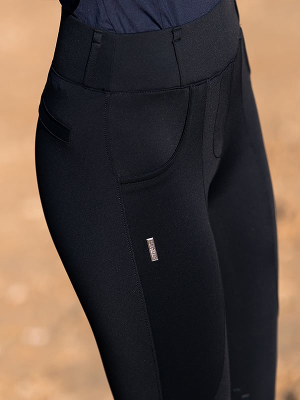 Riding Compression Breeches Jump Supreme All Black vue 3