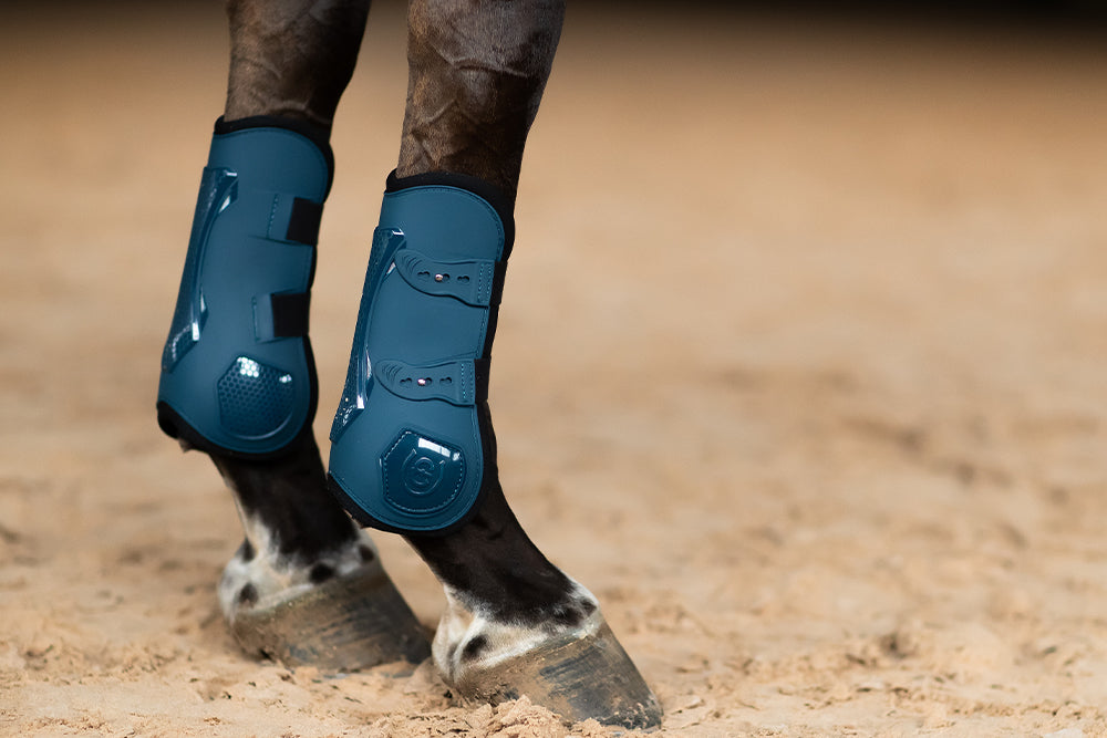 blue-meadow-tendon-boots-framskydd-peesbeschermers-frontschutz-on3