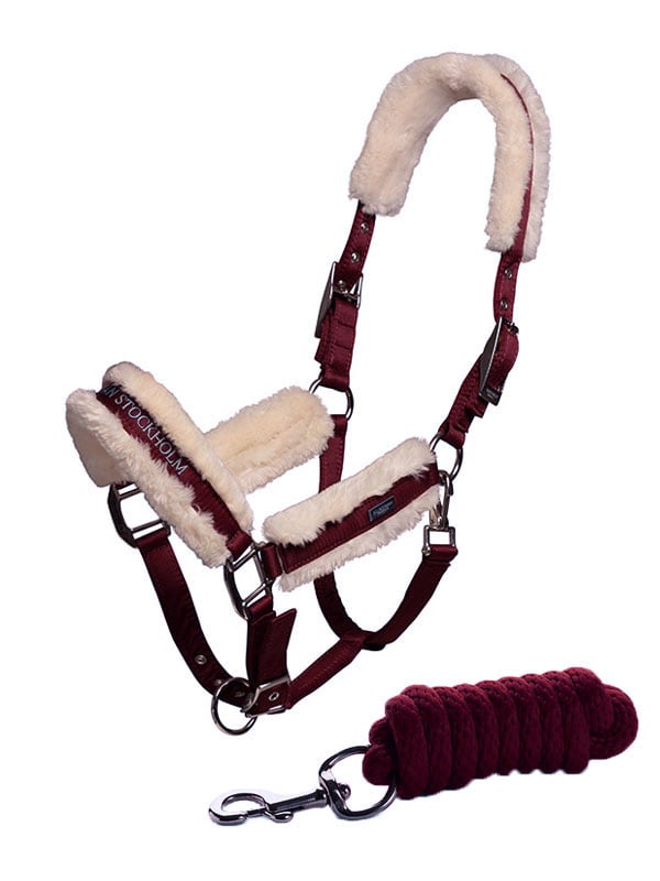Fur Halter & Lead Rope Bordeaux vue 1