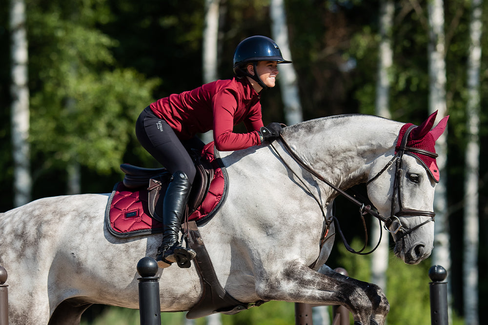 Jump Saddle Pad Dark Bordeaux Full vue 4