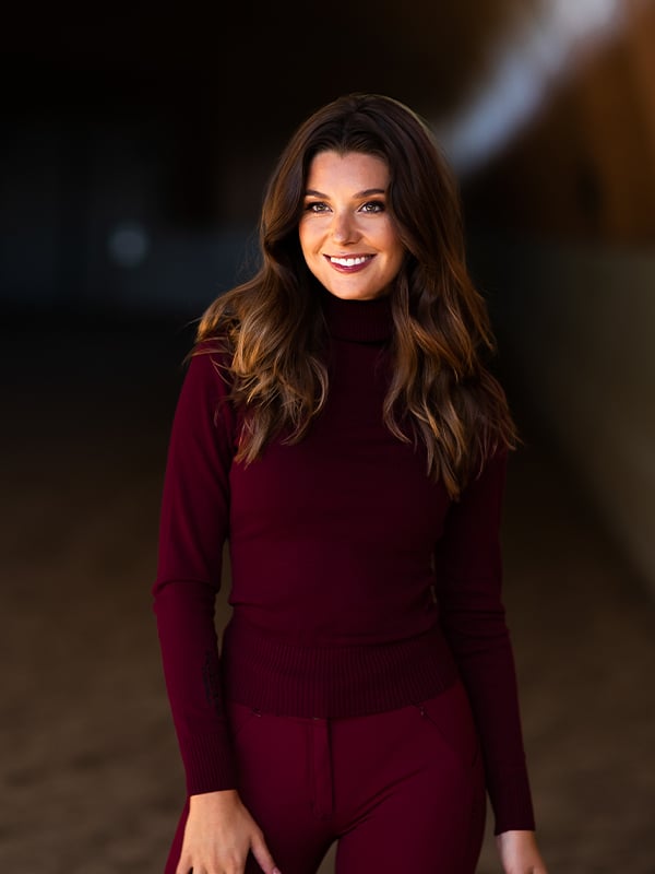 Knitted Polo Top Bordeaux vue 2