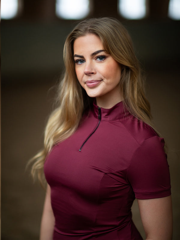 UV Protection Top Short Sleeve Bordeaux vue 2