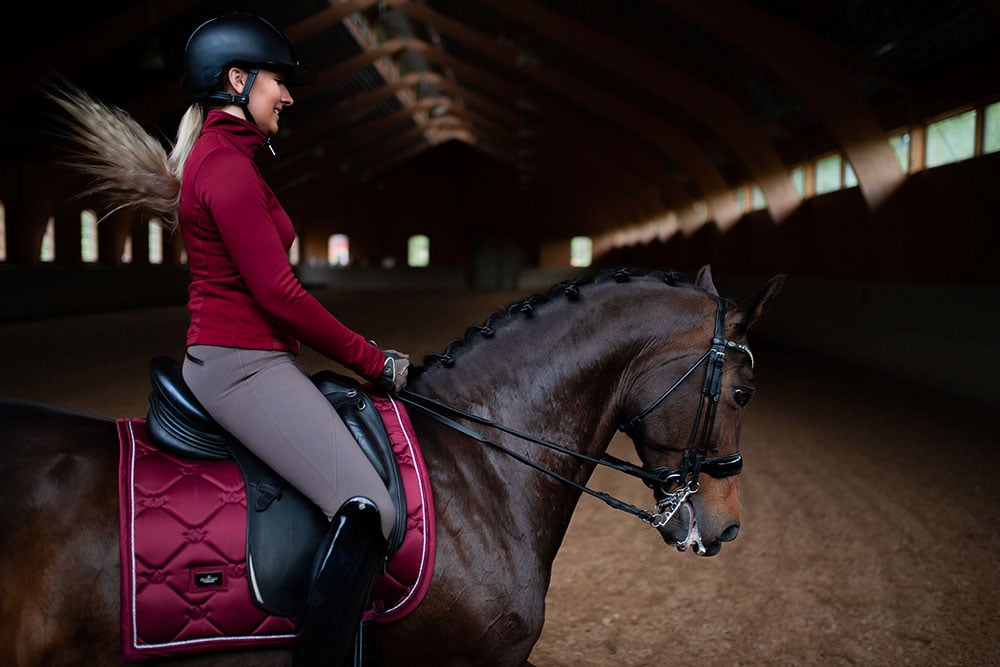 Dressage Saddle Pad Bordeaux Full