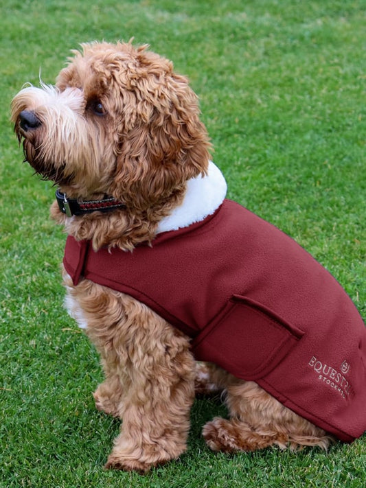 Fleece Dog Rug Bordeaux