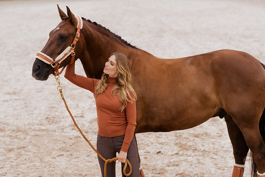 Fur Halter & Lead Rope Bronze Gold