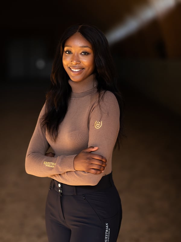 Knitted Polo Top Champagne vue 2