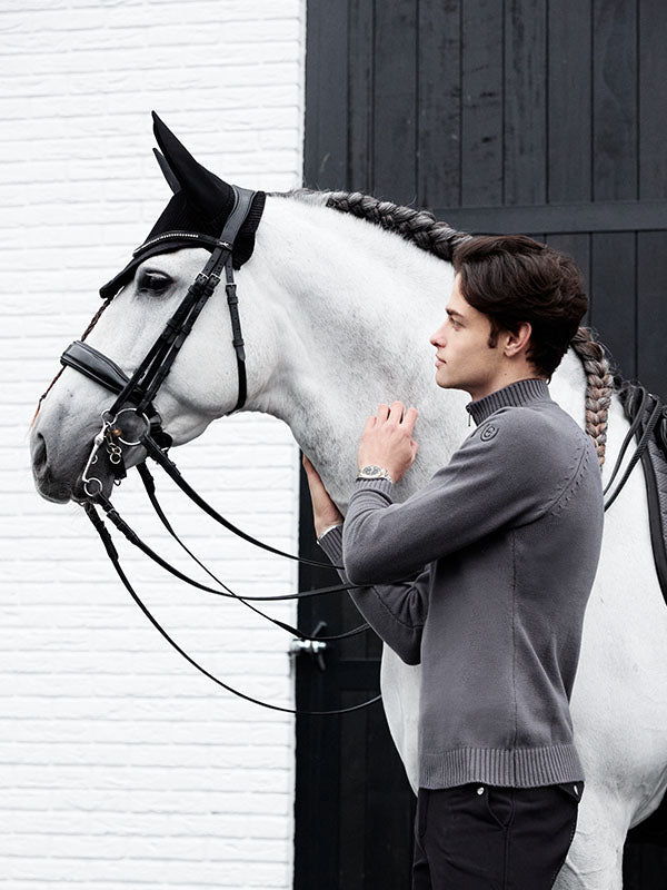 Knitted Half-Zip Top Men Dark Arcus