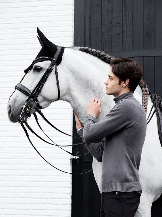 Knitted Half-Zip Top Men Dark Arcus
