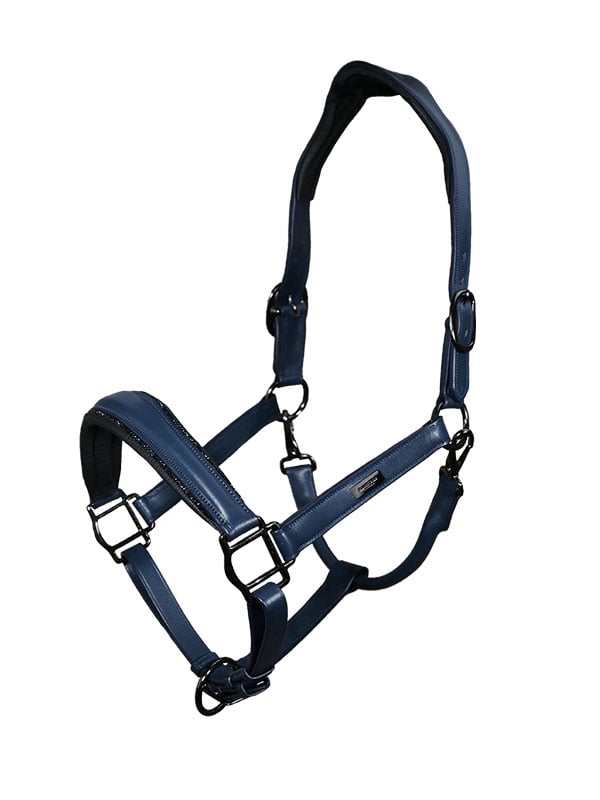 Anatomic Glimmer Leather Halter Dark Venice