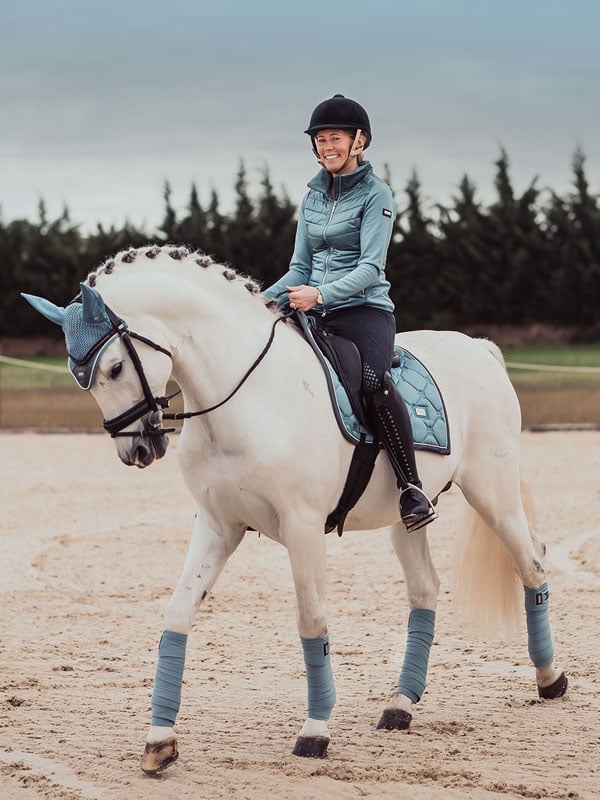 Dressage Saddle Pad Steel Blue Full vue 5