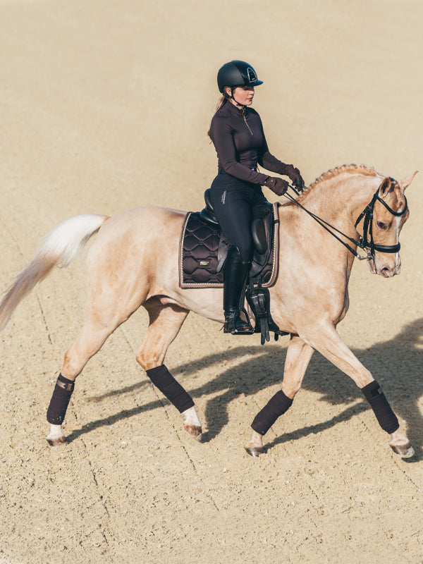 Dressage Saddle Pad Golden Brown Full