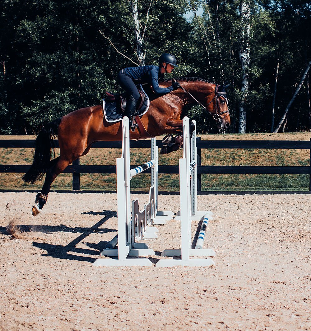 Jump Saddle Pad Midnight White edge Full