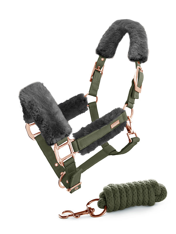 Fur Halter & Lead Rope Evening Haze vue 1