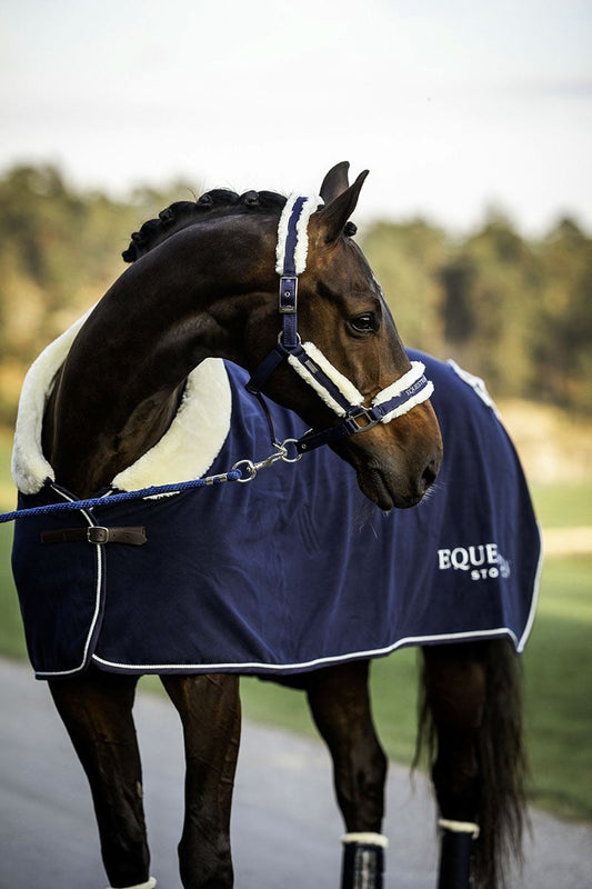 Fur Halter & Lead Rope Navy