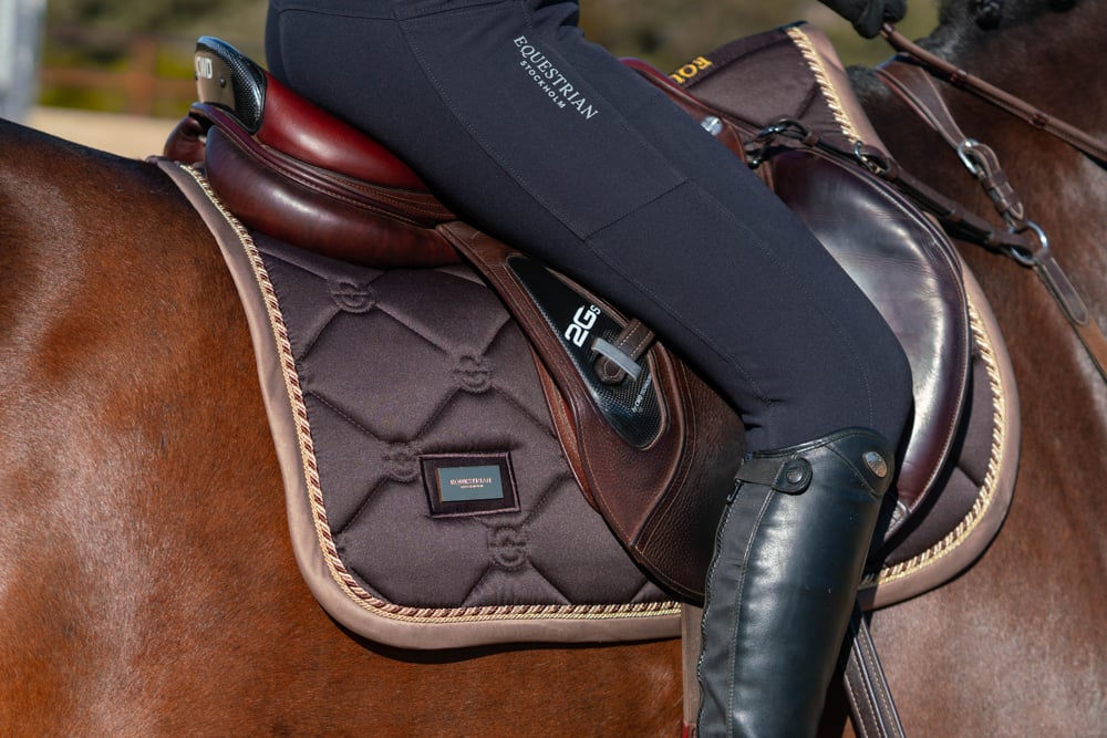Jump Saddle Pad Golden Brown Pony