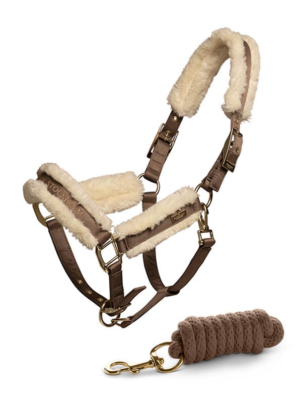 Fur Halter & Lead Rope Champagne vue 1