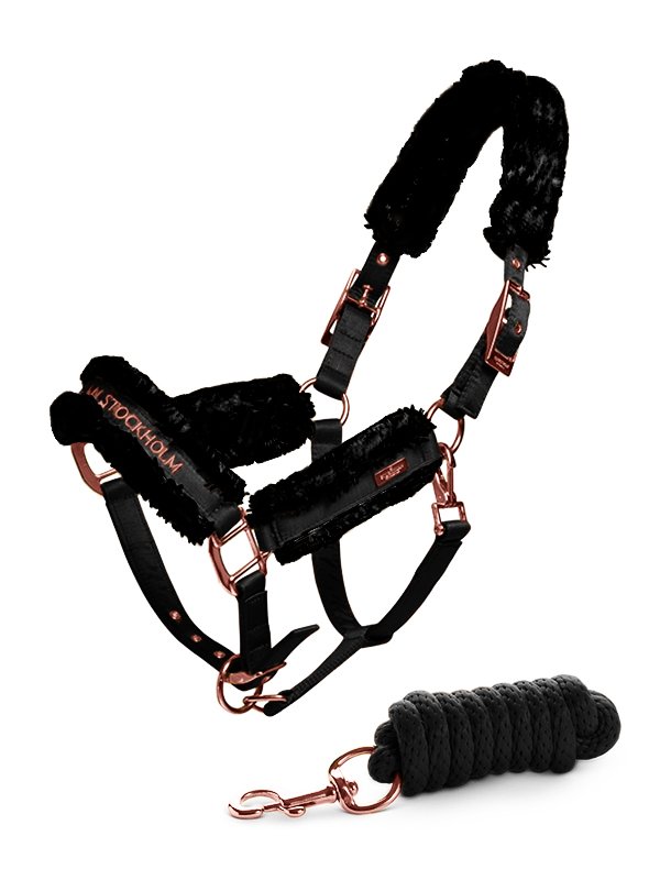 Fur Halter & Lead Rope Dark Sky vue 1
