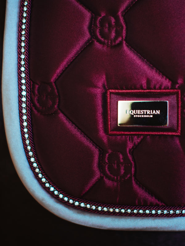 Dressage Saddle Pad Crystal Merlot Gold Cob vue 2