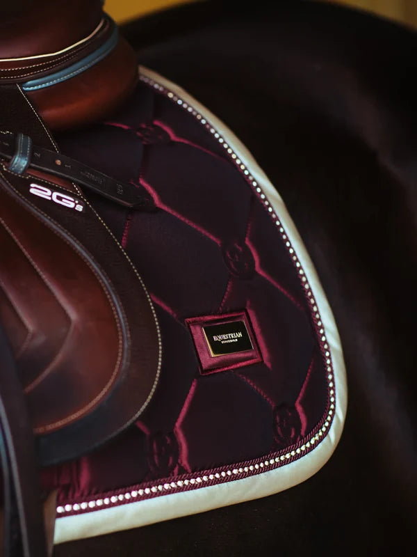 Jump Saddle Pad Crystal Merlot Gold Pony