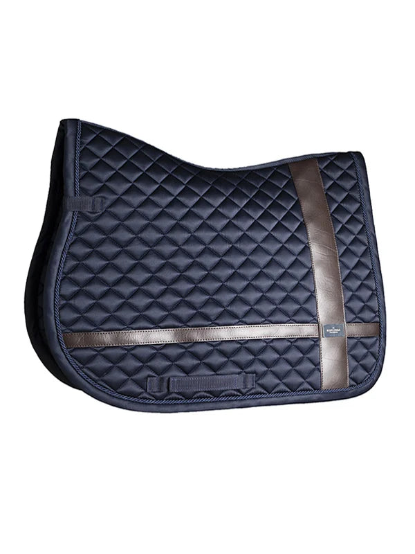 Jump Saddle Pad Leather Deluxe Silver Pony