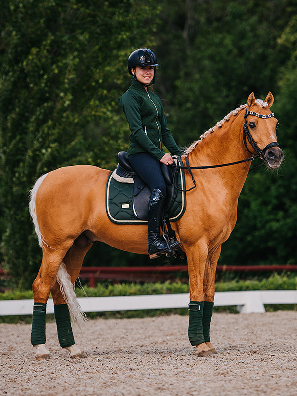 Dressage Saddle Pad Forest Green Cob