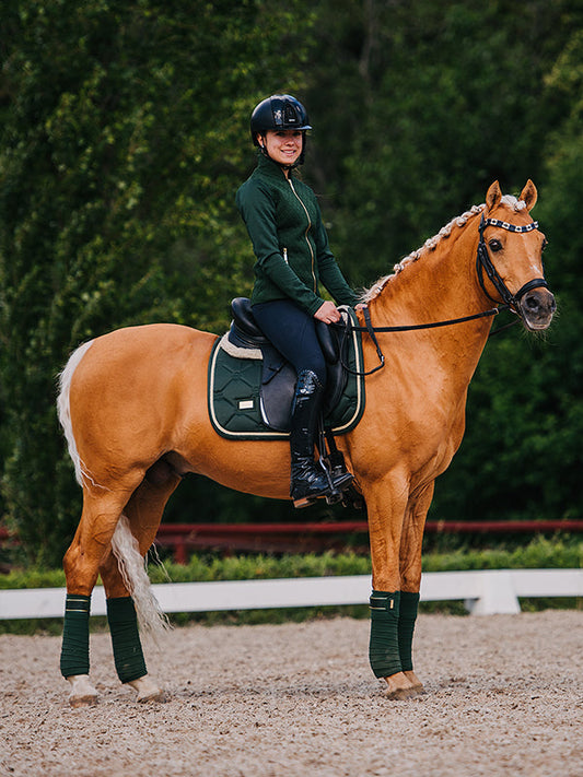 Dressage Saddle Pad Forest Green Cob