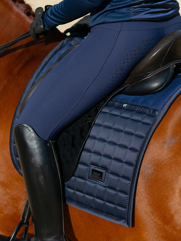 Dressage Saddle Pad Sportive Navy Full vue 2