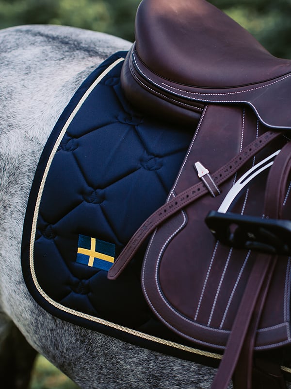 Jump Saddle Pad Sweden Nation navy Full vue 2