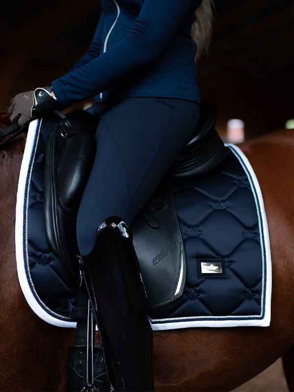 Dressage Saddle Pad Midnight White Edge Full