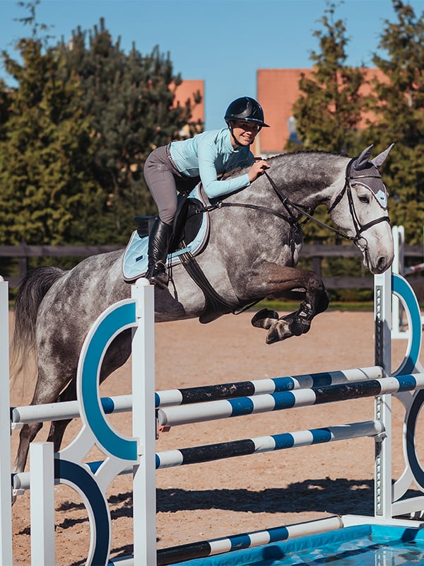 Jump Saddle Pad Ice Blue Full vue 2