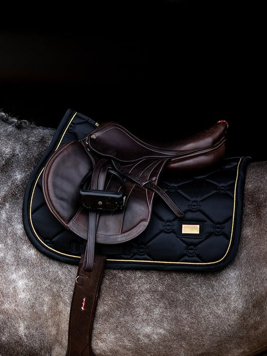 Jump Saddle Pad Black Gold Full