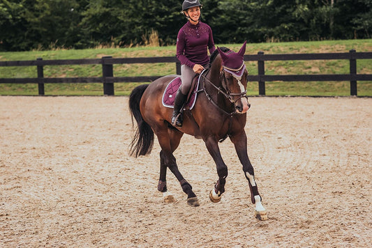 Jump Saddle Pad Purple White Edge Full