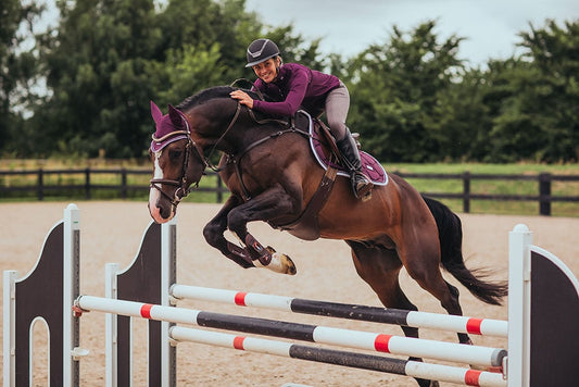 Jump Saddle Pad Purple White Edge Full