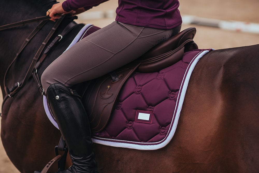 Jump Saddle Pad Purple White Edge Full vue 5