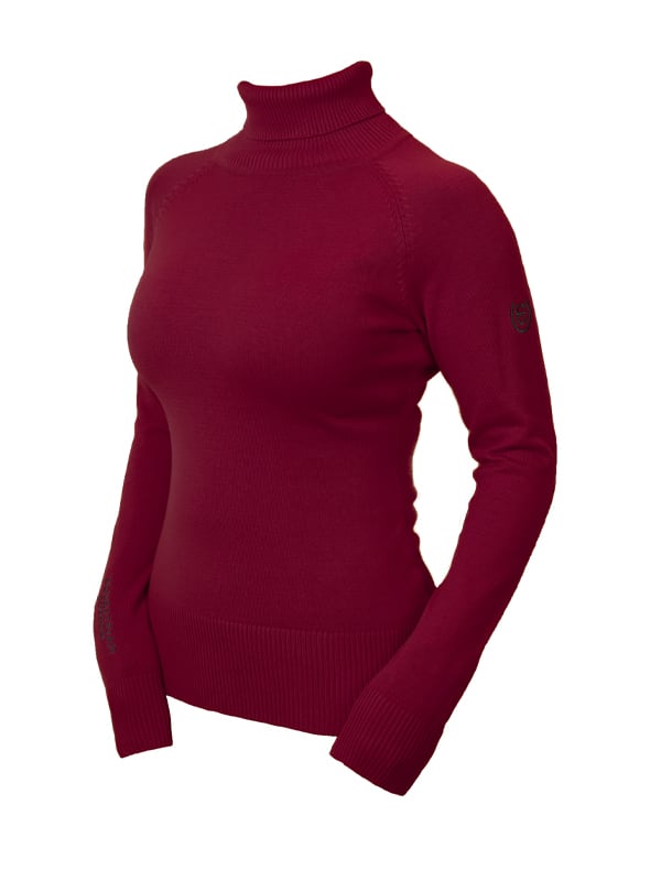 Knitted Polo Top Bordeaux vue 1
