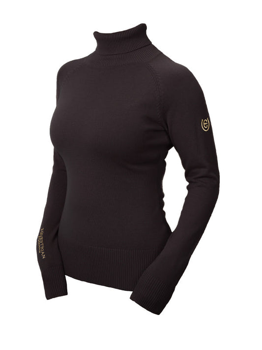Knitted Polo Top Golden Brown