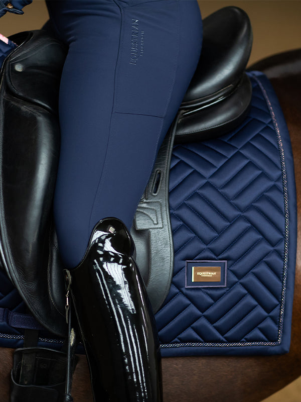 Dressage Saddle Pad Modern Lagoon Blush Full vue 5