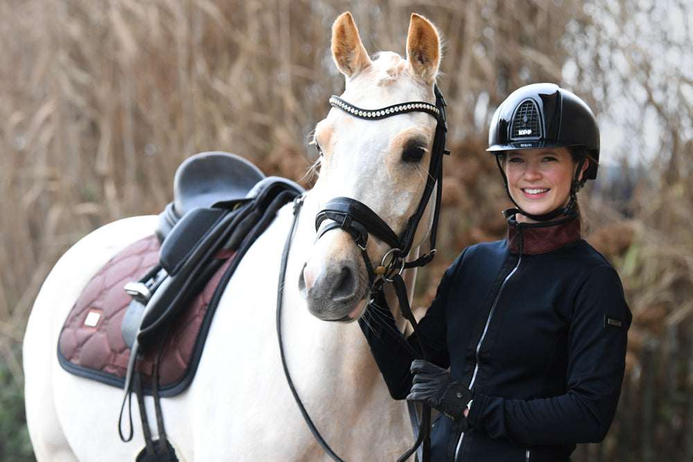 Dressage Saddle Pad Mahogany Glimmer Cob vue 3