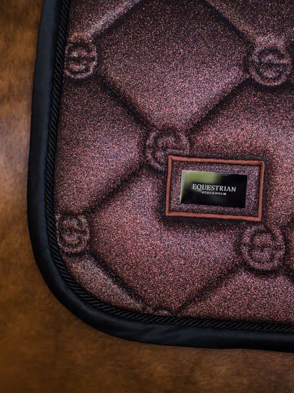 Dressage Saddle Pad Mahogany Glimmer Cob vue 2