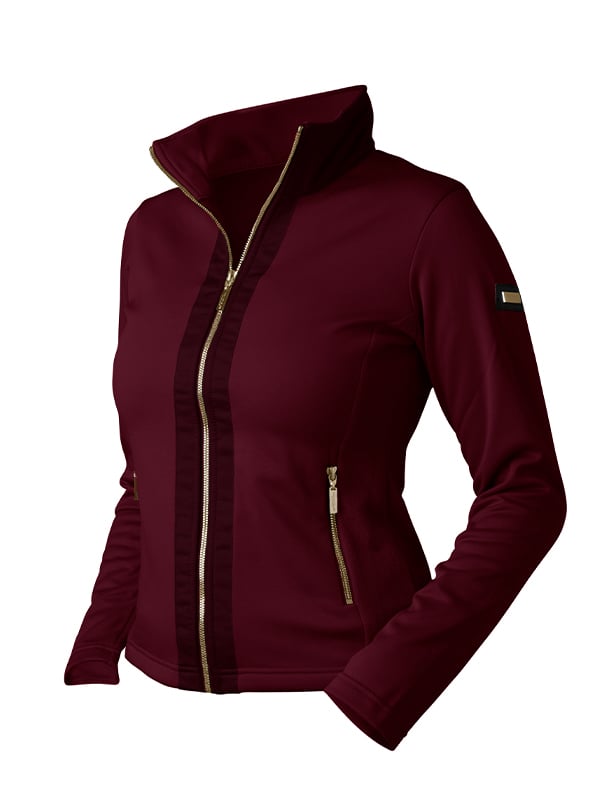 Fleece jacket Crystal Merlot Gold vue 1