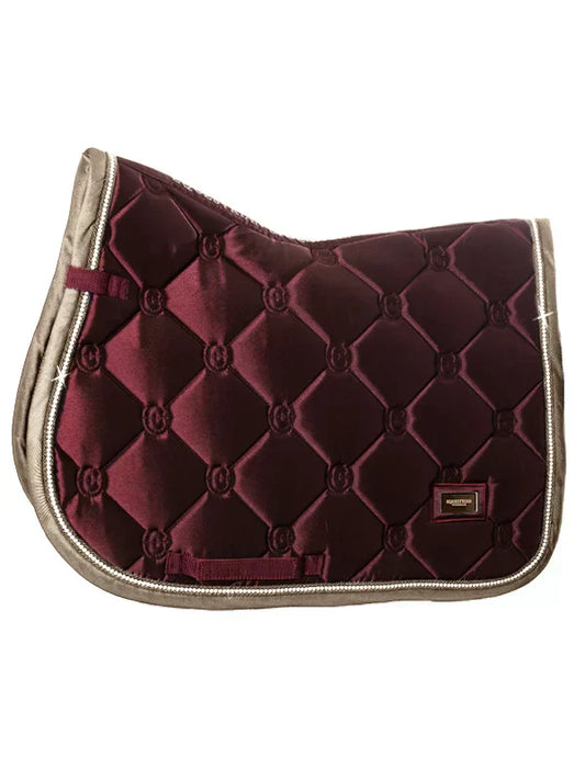 Jump Saddle Pad Crystal Merlot Gold Pony