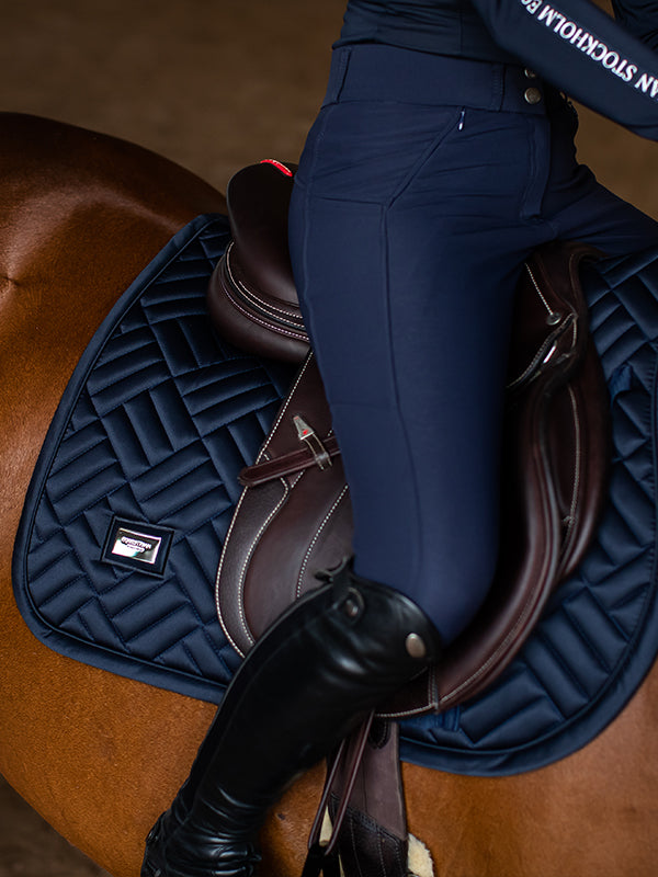 Jump Saddle Pad Modern Tech Navy Full vue 3