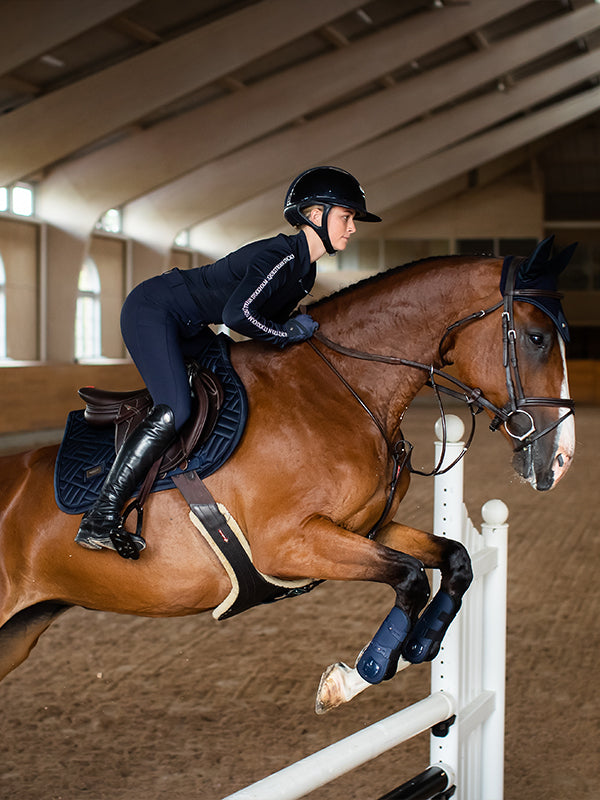Jump Saddle Pad Modern Tech Navy Full vue 4
