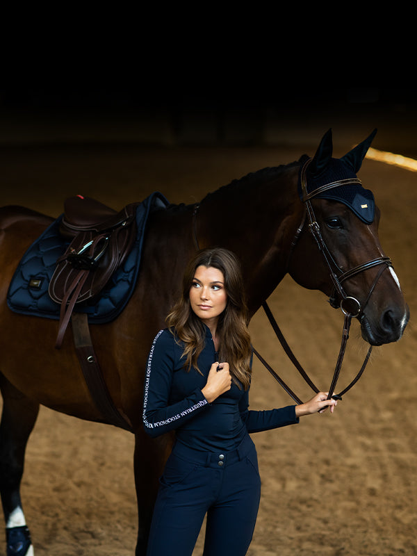 Jump Saddle Pad Classic Modern Tech Navy Full